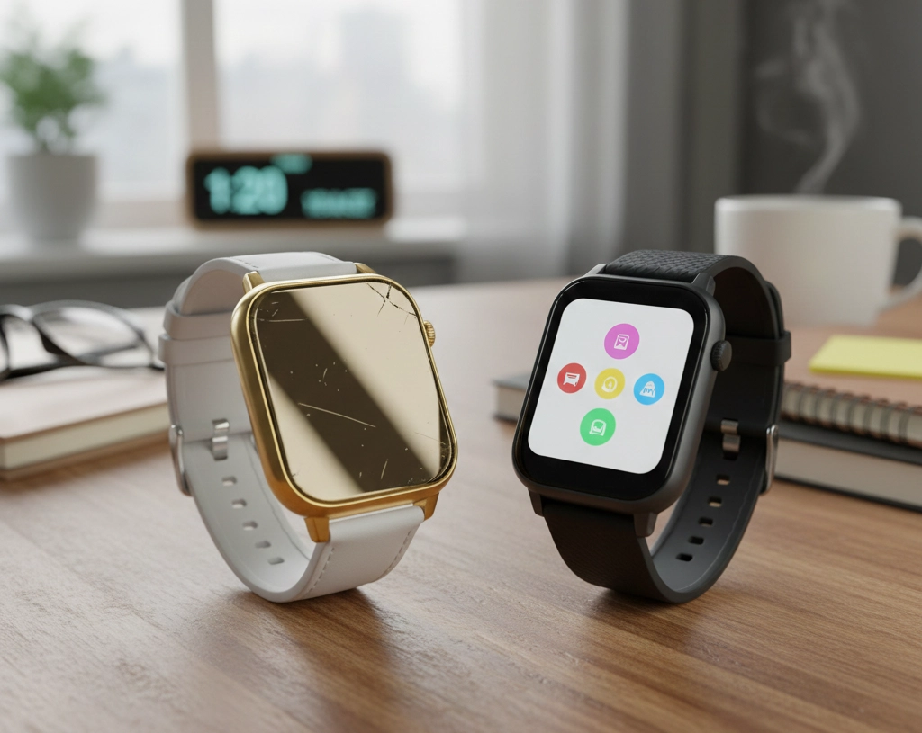 two different smartwatches